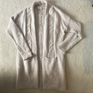 Kenar Long Cream Knit Sweater
